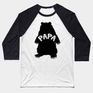 Papa Bear Silhouette Baseball T-Shirt